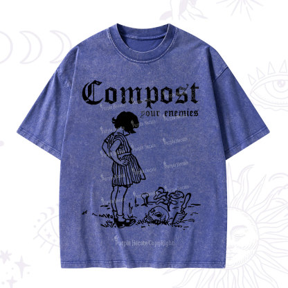 Purplehecate Compost Your Enemies Washed T-Shirt