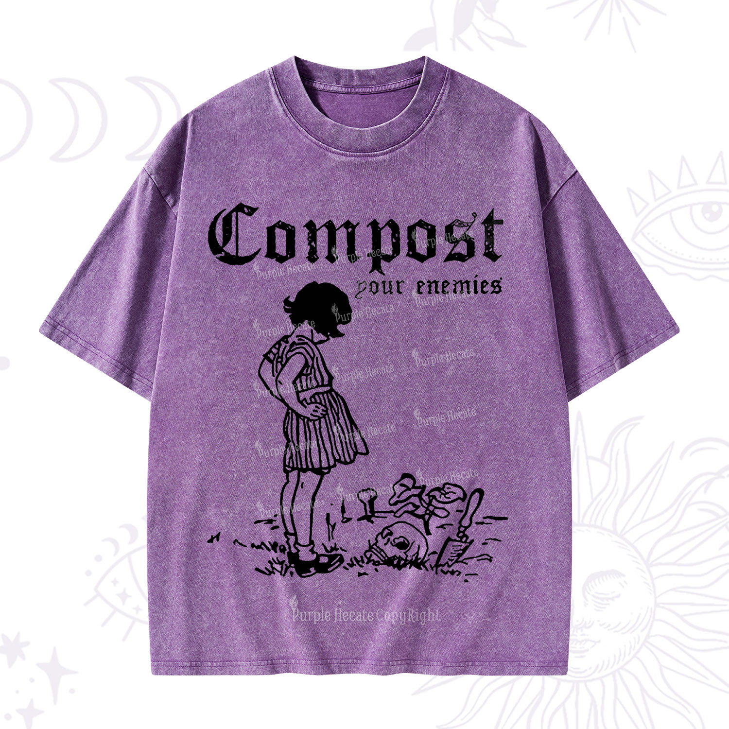 Purplehecate Compost Your Enemies Washed T-Shirt