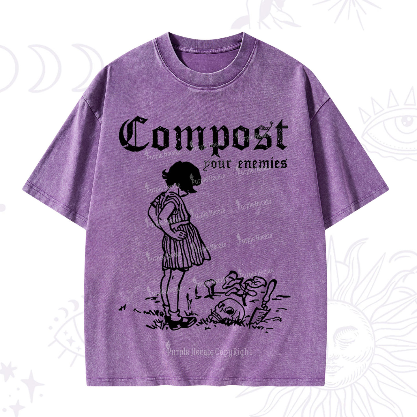 Purplehecate Compost Your Enemies Washed T-Shirt