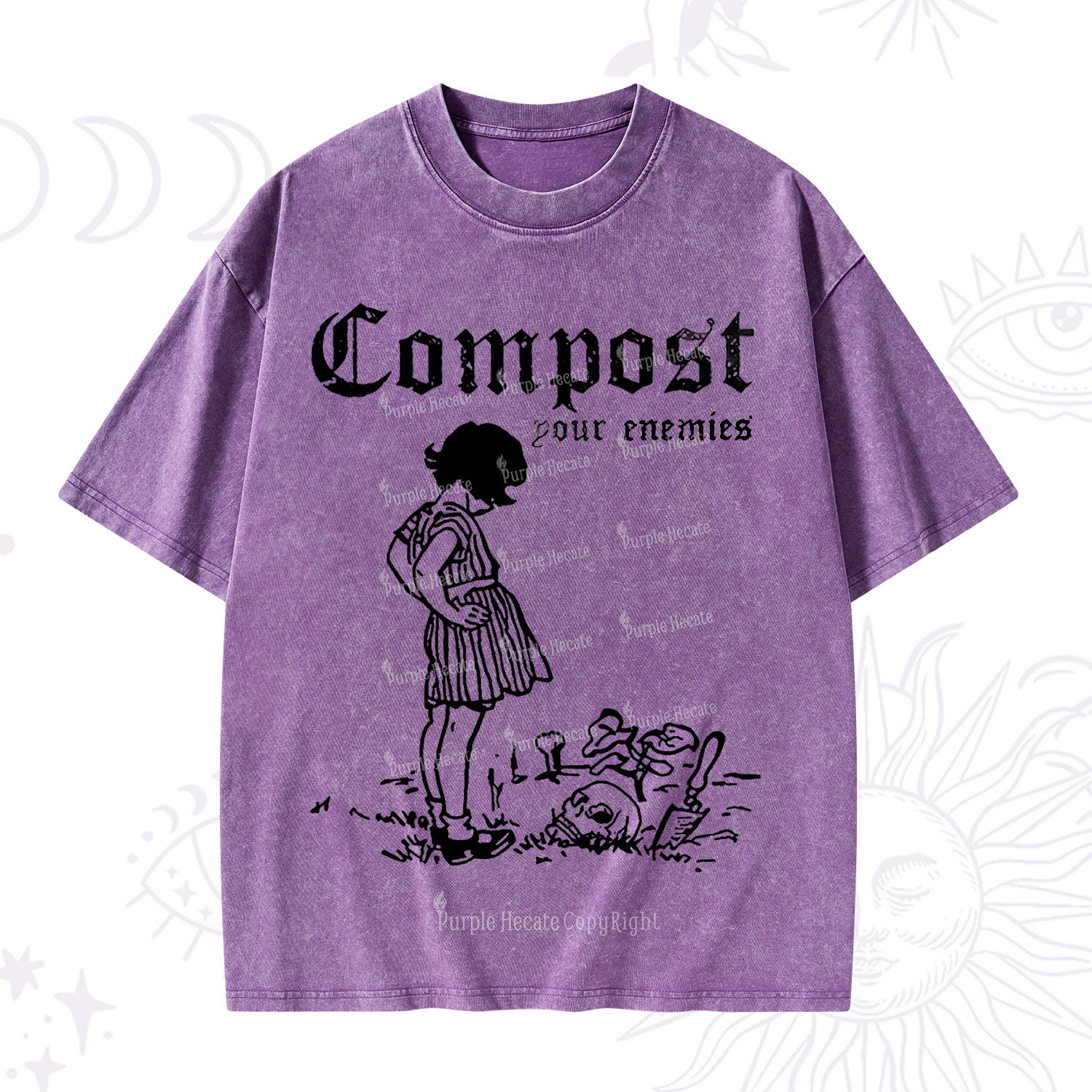 Purplehecate Compost Your Enemies Washed T-Shirt