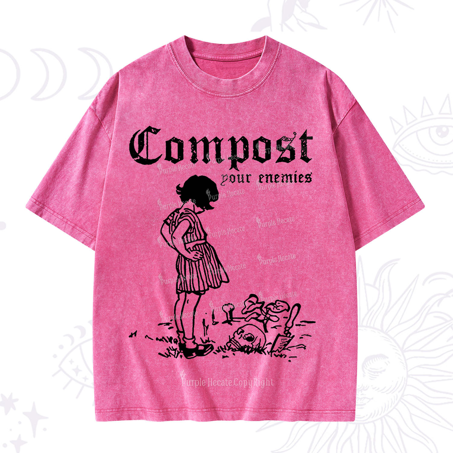 Purplehecate Compost Your Enemies Washed T-Shirt