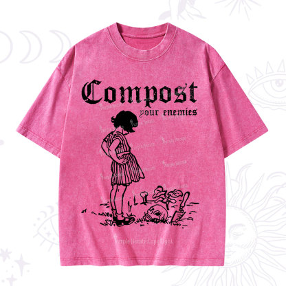 Purplehecate Compost Your Enemies Washed T-Shirt