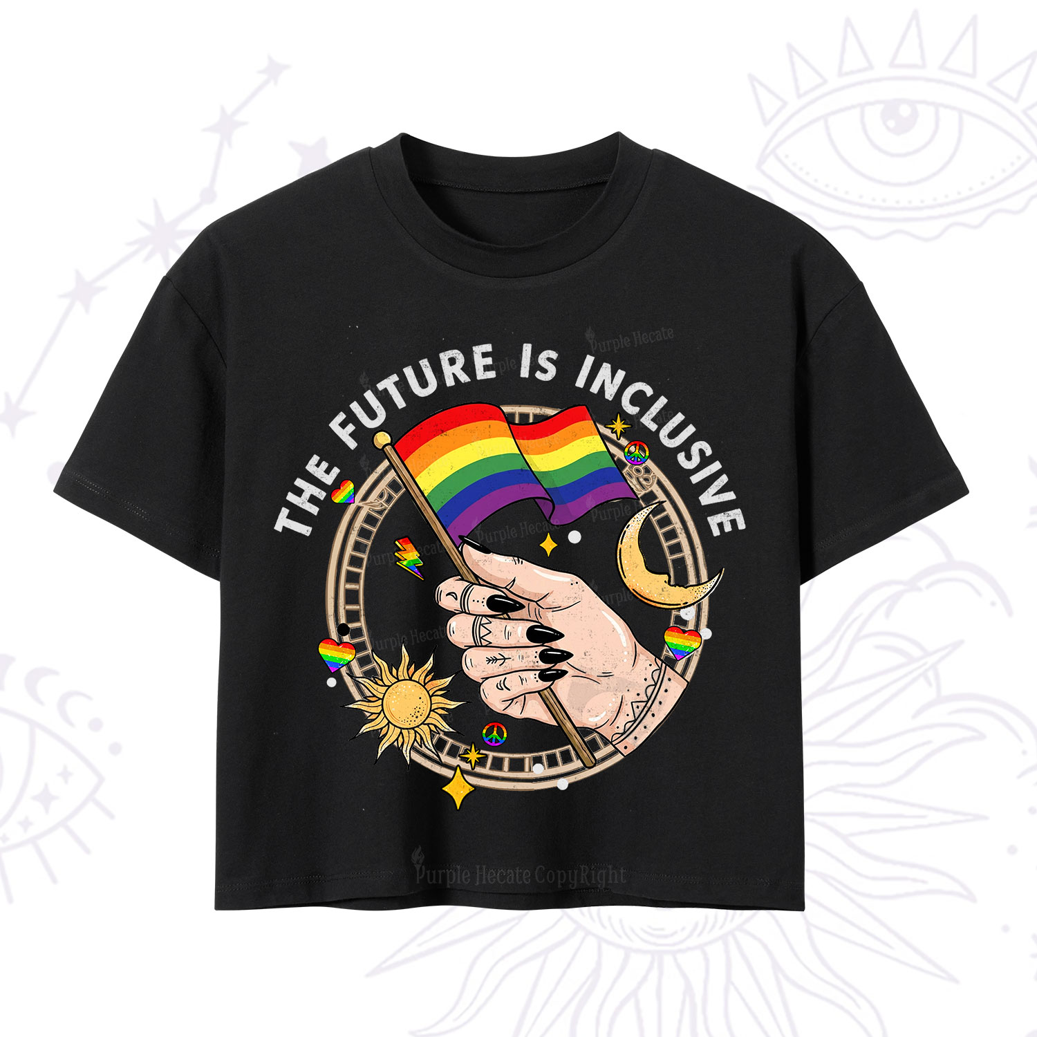 Purplehecate The Future Is Inclusive Crop T-Shirt