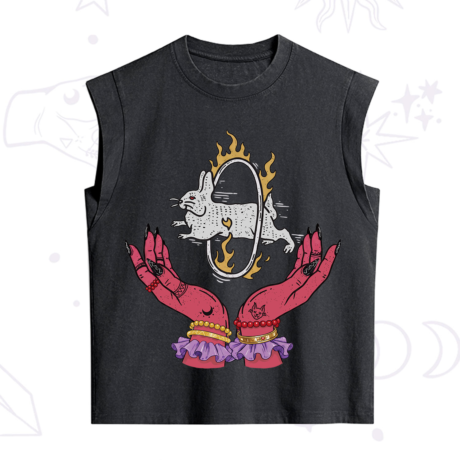 Purplehecate Remera Save The Rabbit Vintage Washed Tank