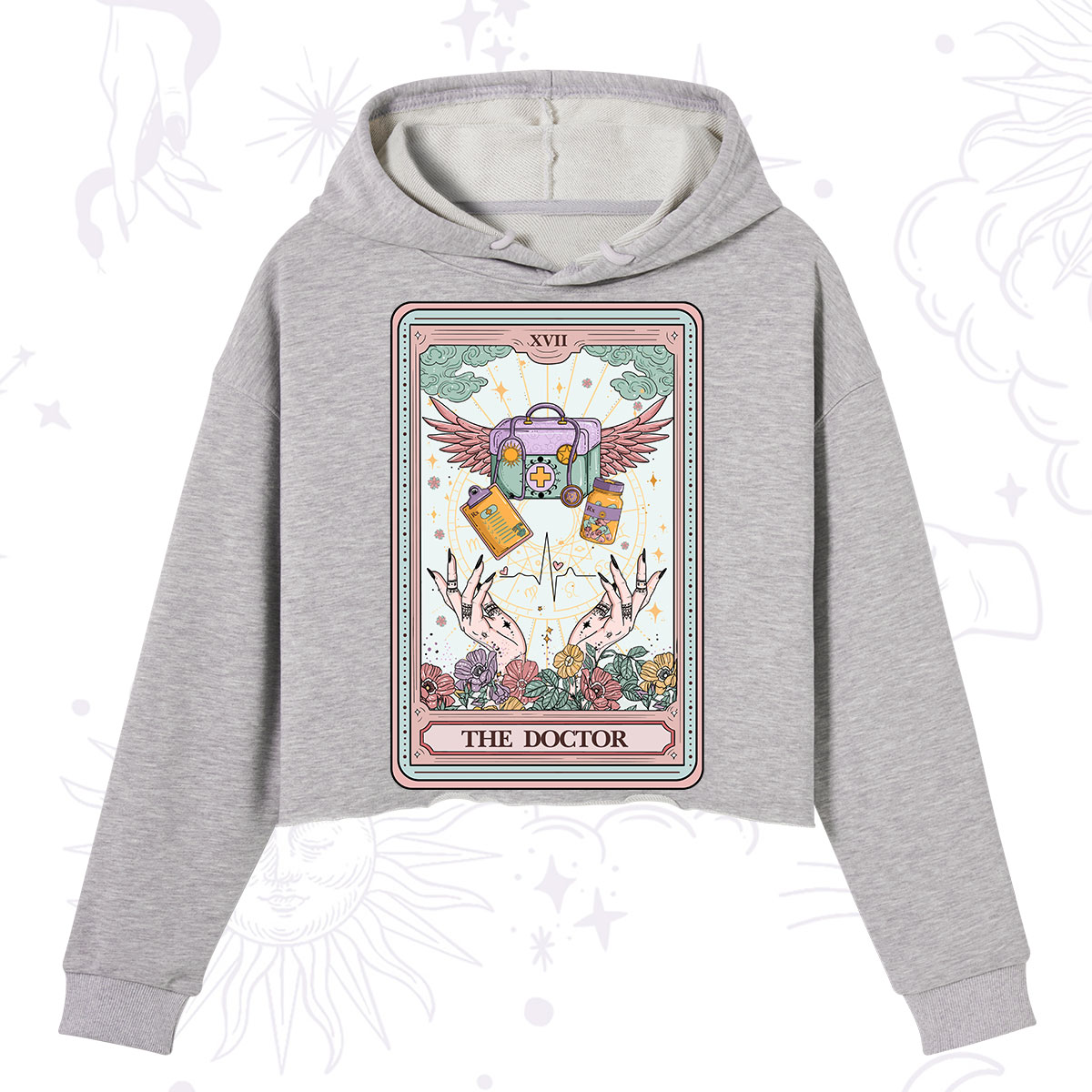 Purplehecate The Doctor Tarot Crop Hoodie