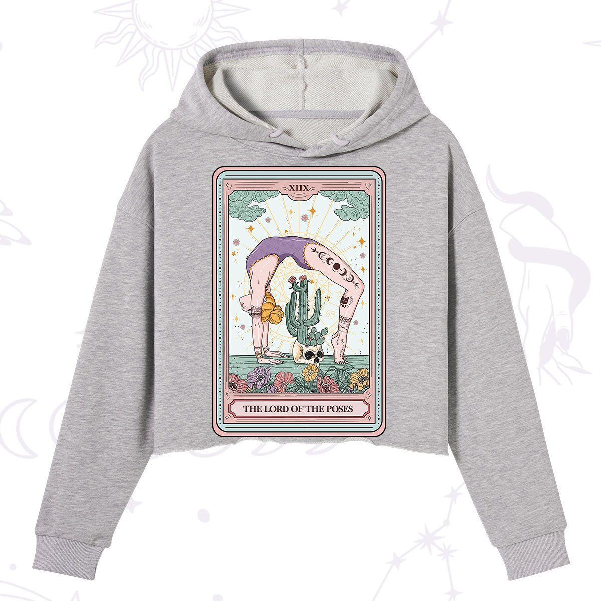 Purplehecate The Lord Of The Poses Tarot Crop Hoodie