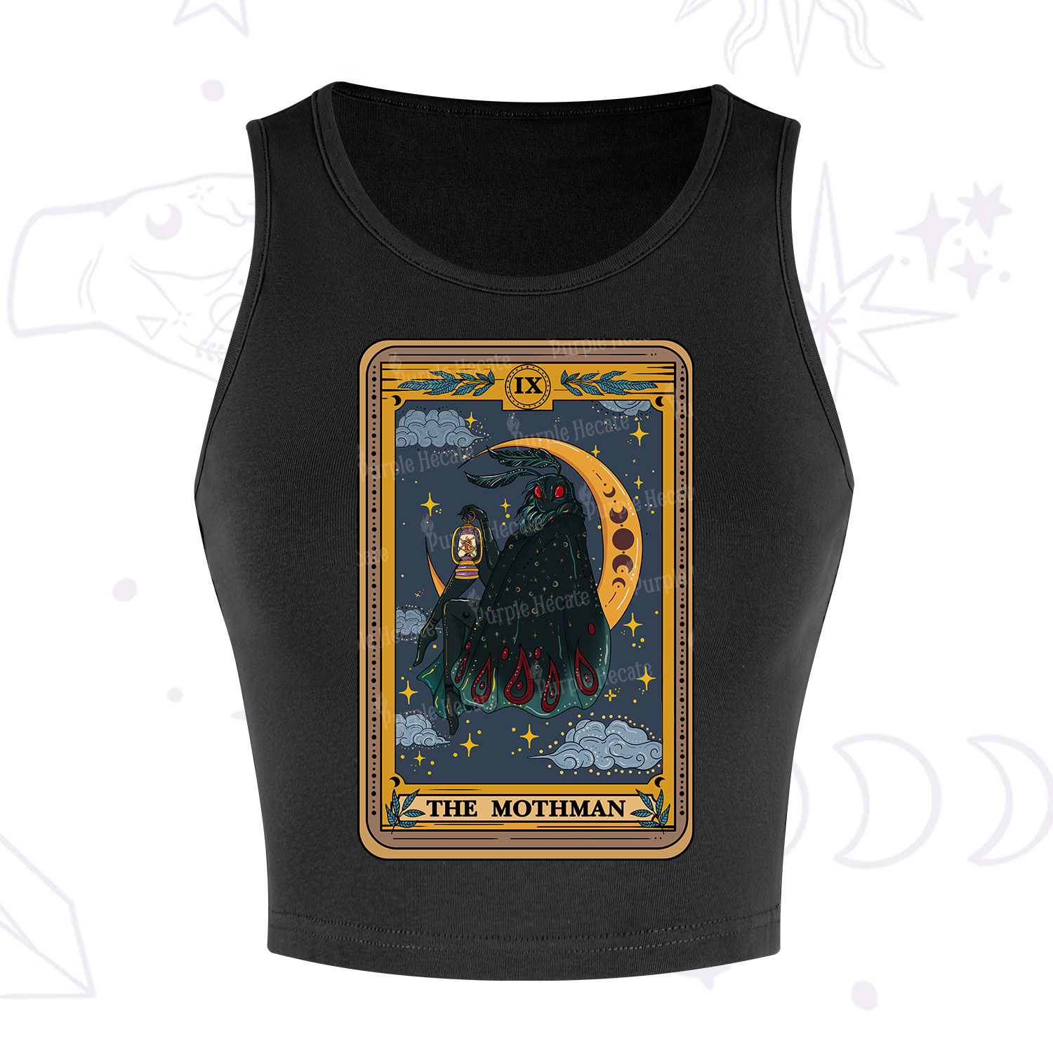 Purplehecate The Mothmen Tarot Crop Tank