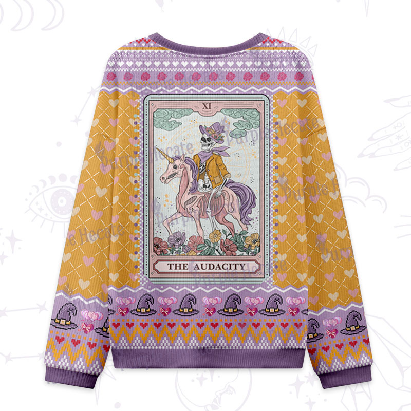 Purplehecate The Audacity Tarot Card Ugly Valentine Sweatshirt