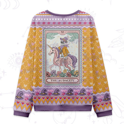 Purplehecate The Audacity Tarot Card Ugly Valentine Sweatshirt