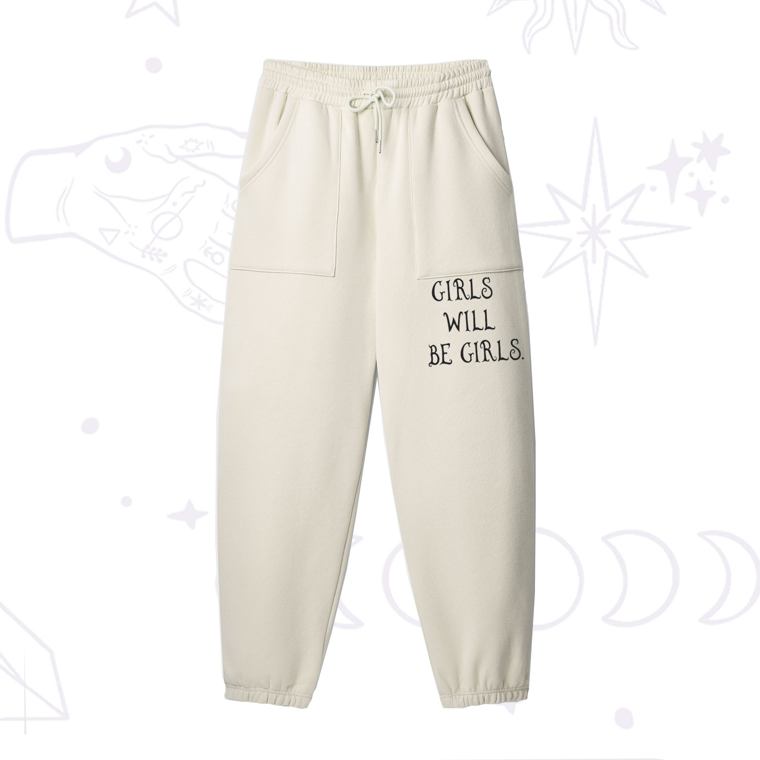 Purplehecate Girls Will Be Girls Witch Fleece Sweatpants