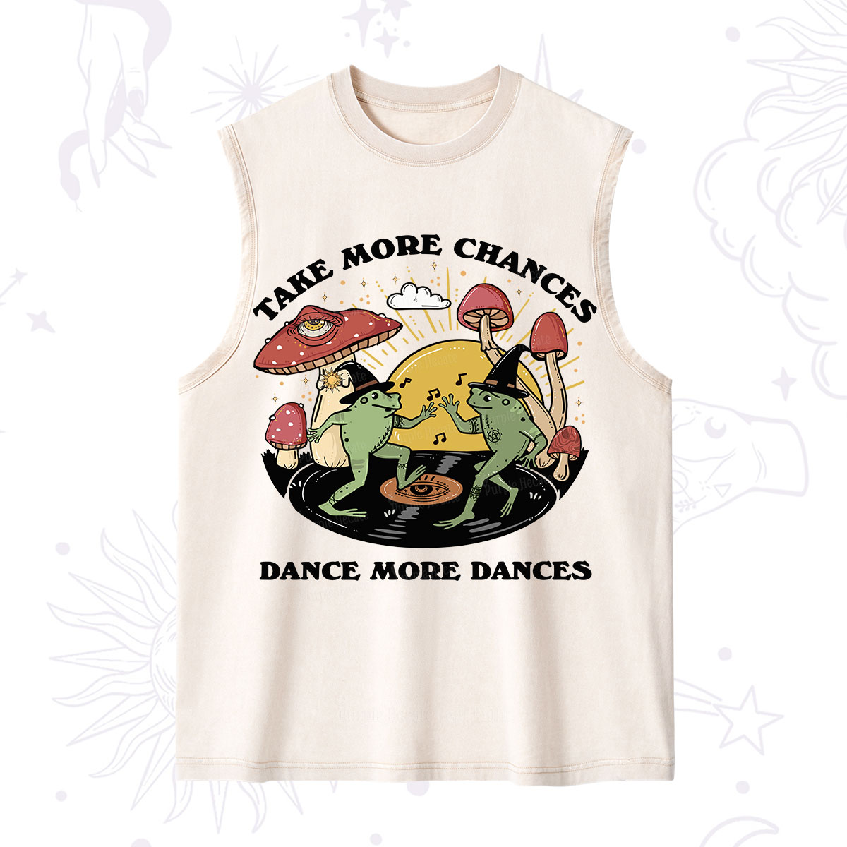 Purplehecate Dancing Frogs Washed Tank