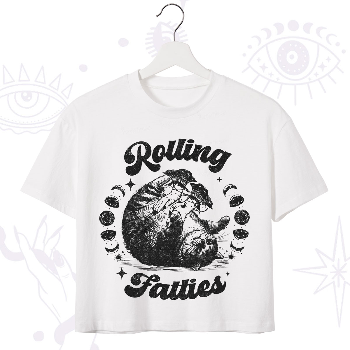 Purplehecate Funny Rolling Fatties Crop T-Shirt