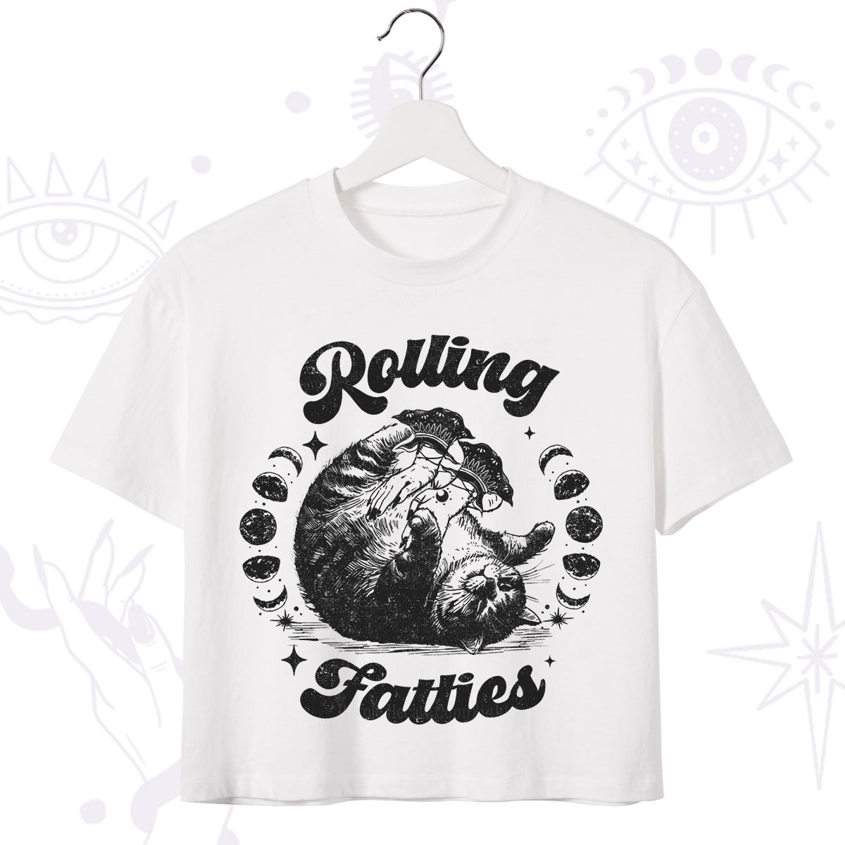Purplehecate Funny Rolling Fatties Crop T-Shirt