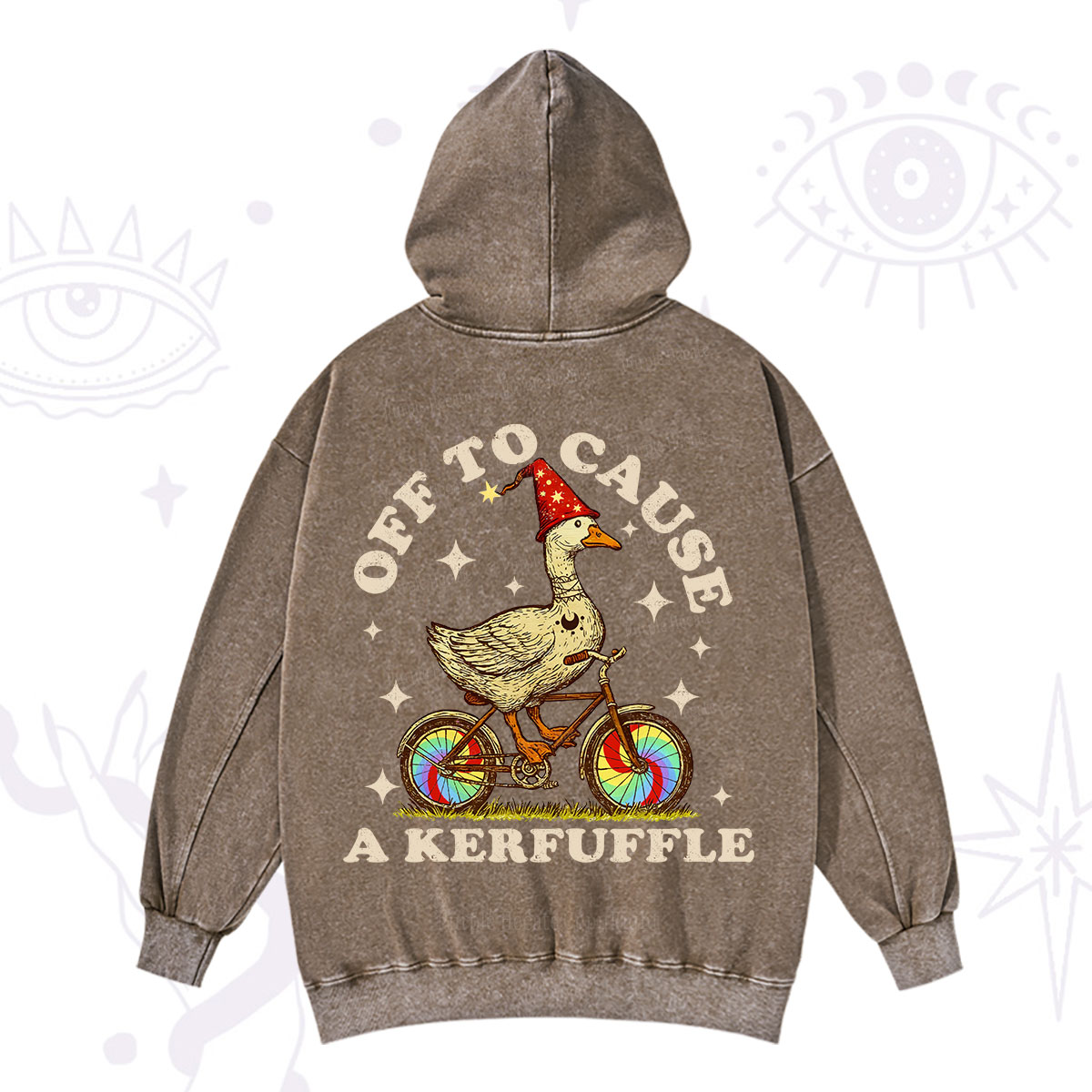 Purplehecate Off to Cause a Kerfuffle Goose Washed Hoodie