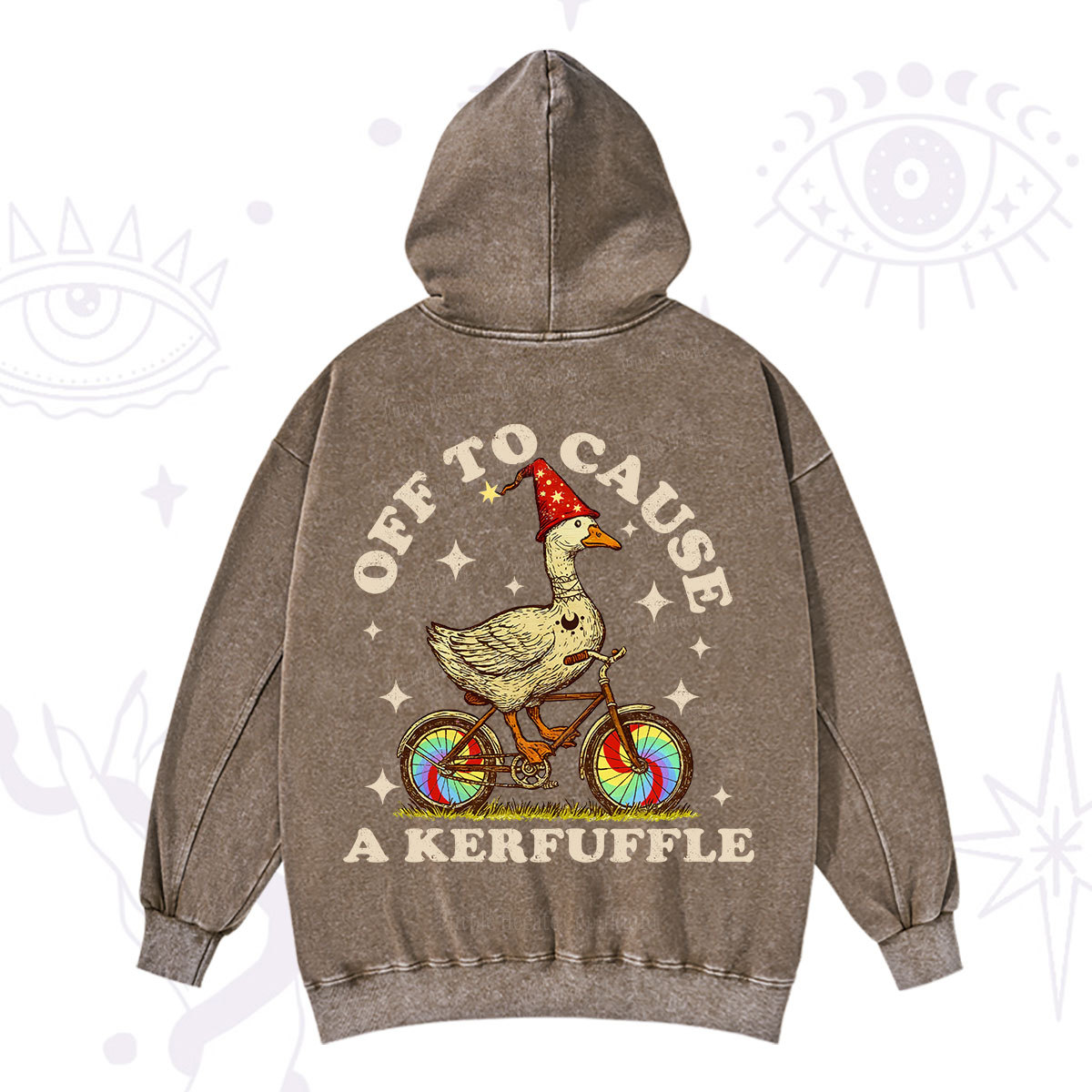 Purplehecate Off to Cause a Kerfuffle Goose Washed Hoodie