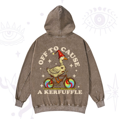 Purplehecate Off to Cause a Kerfuffle Goose Washed Hoodie