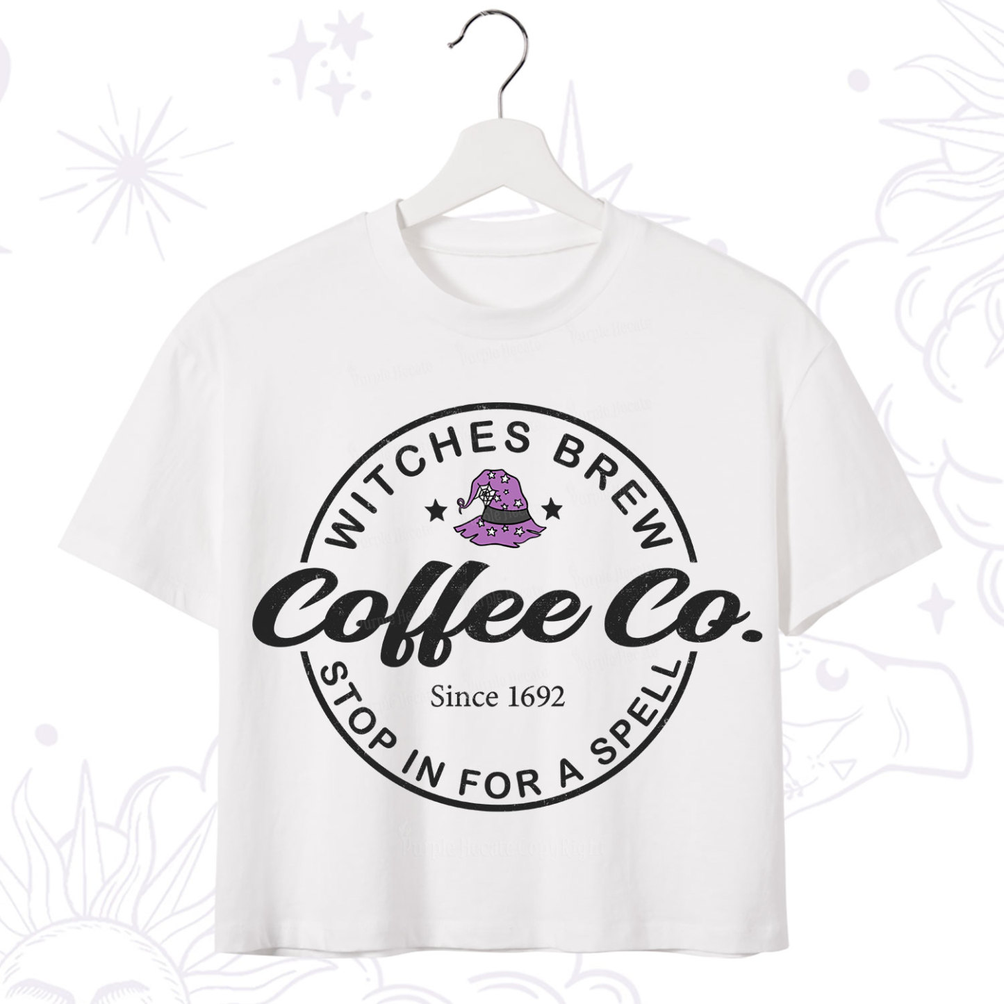 Purplehecate Witches Brew Coffee Co Crop T-Shirt