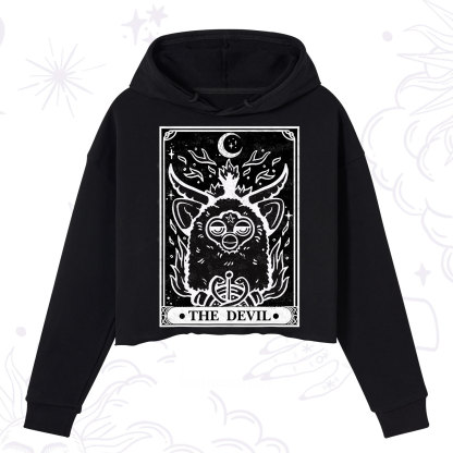 Purplehecate The Devil Tarot Crop Hoodie
