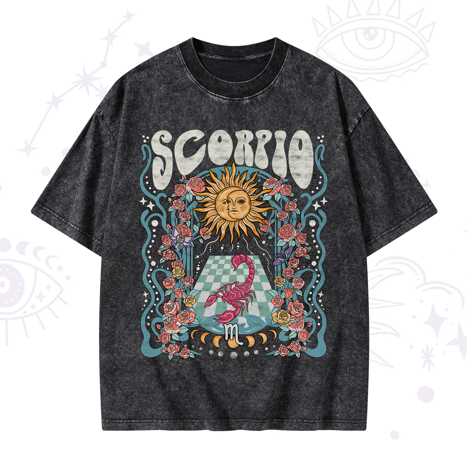 Purplehecate Scorpio Spirit Zodiac Washed T-Shirt