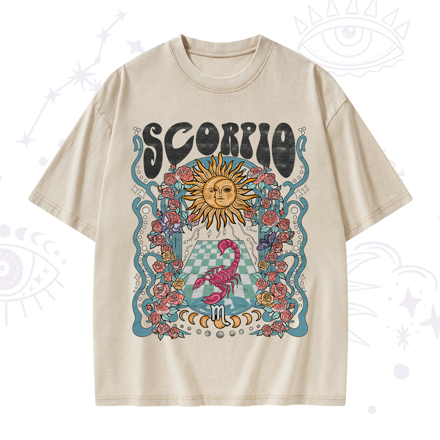 Purplehecate Scorpio Spirit Zodiac Washed T-Shirt