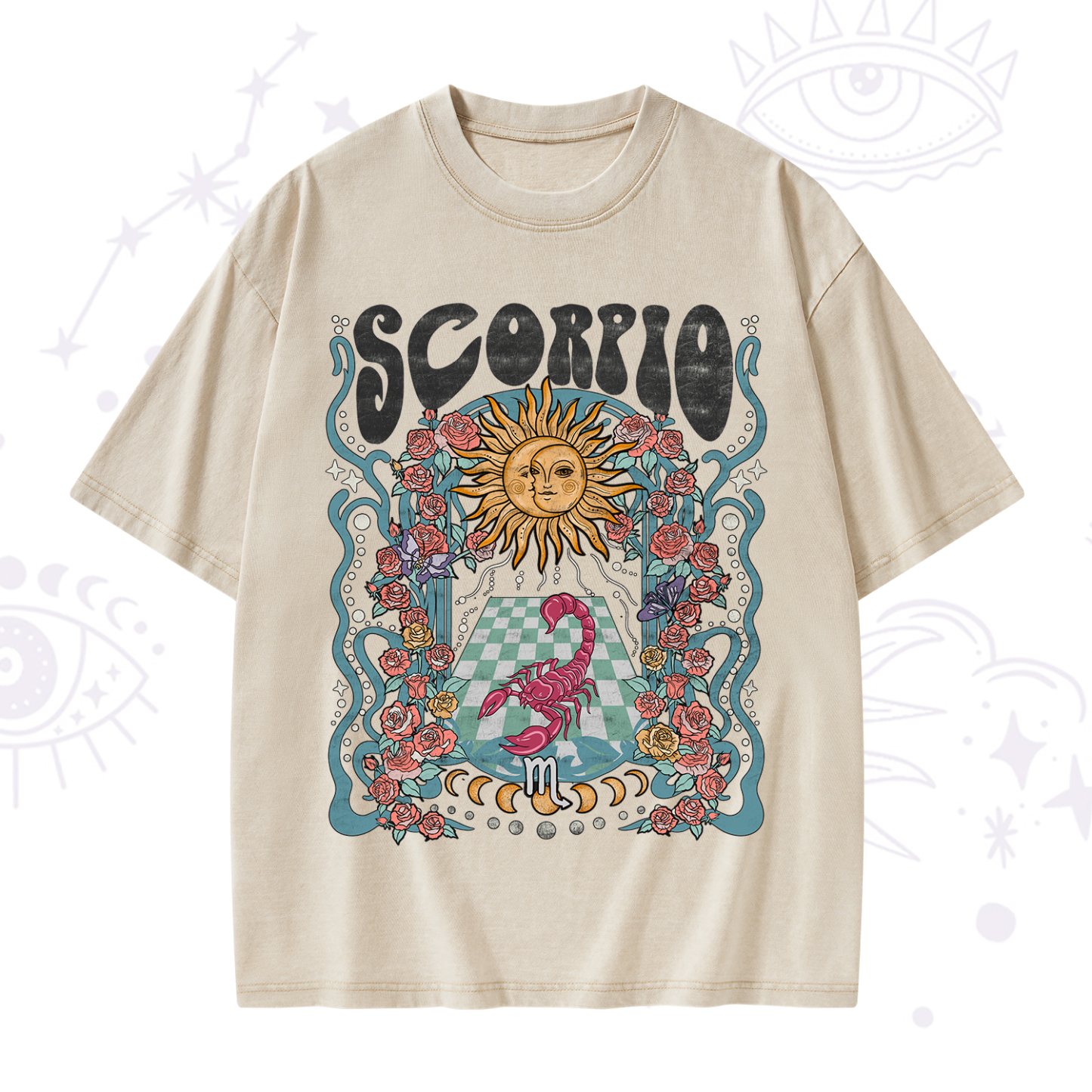 Purplehecate Scorpio Spirit Zodiac Washed T-Shirt