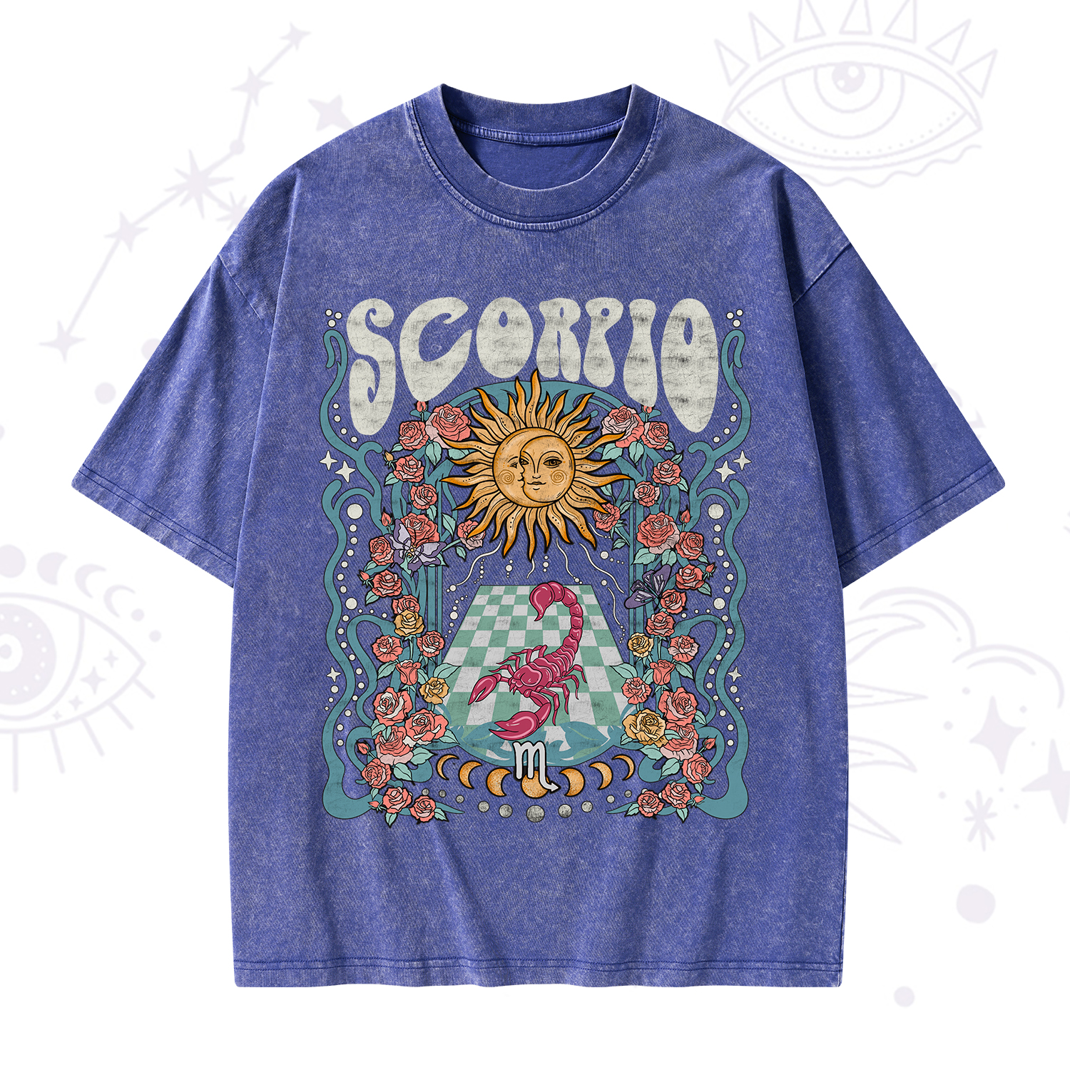 Purplehecate Scorpio Spirit Zodiac Washed T-Shirt
