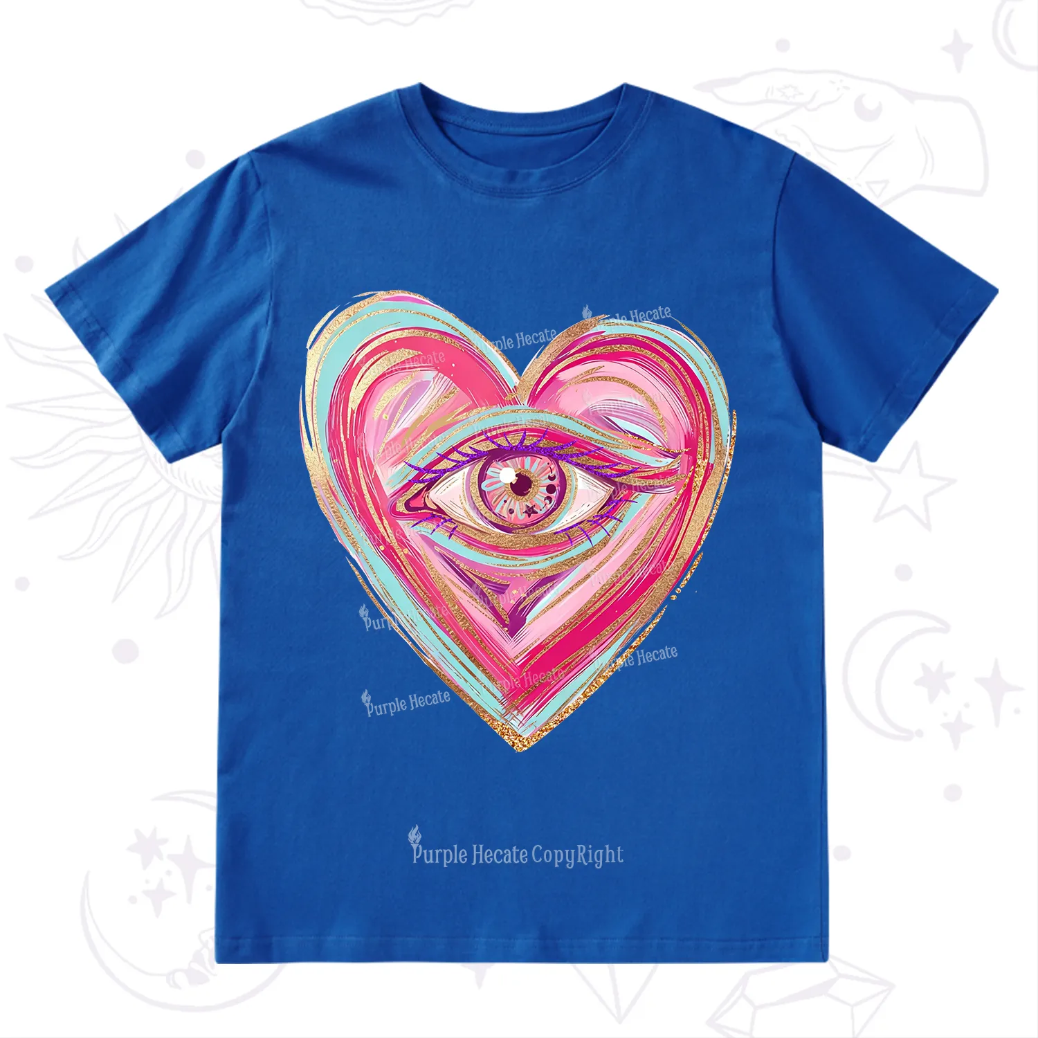 Purplehecate Eyes With Hearth T-Shirt