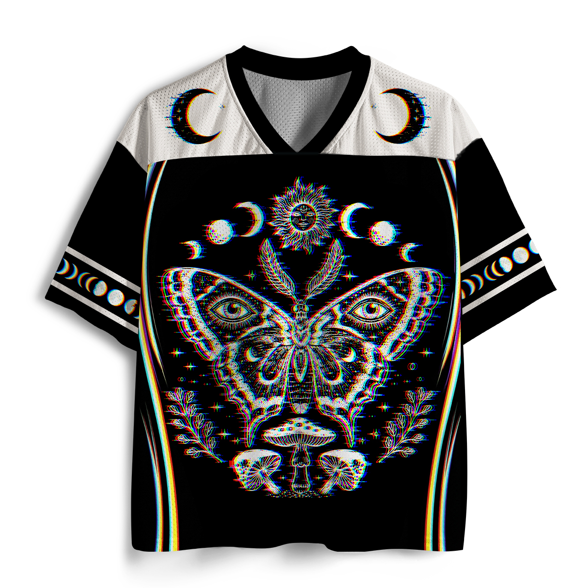Purplehecate  Mushroom and Lunar Moth Mesh Jersey