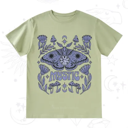 Purplehecate Celestial Moth Mushrooms T-Shirt