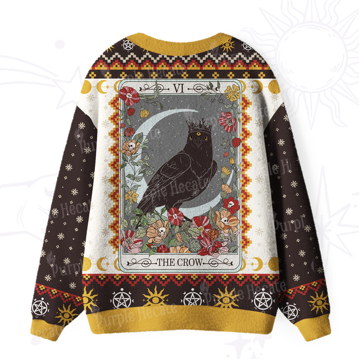 Purplehecate The Crow Tarot Ugly Cardigan Sweaters
