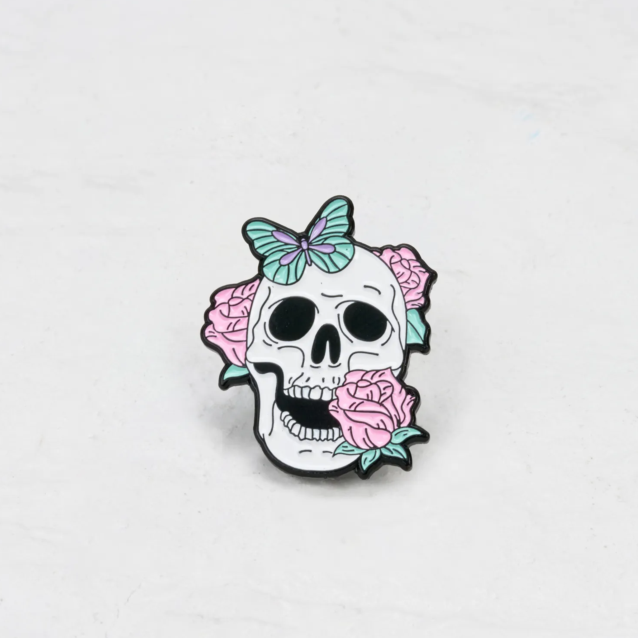 Purplehecate The Pink Skeletons With Flowers Pin