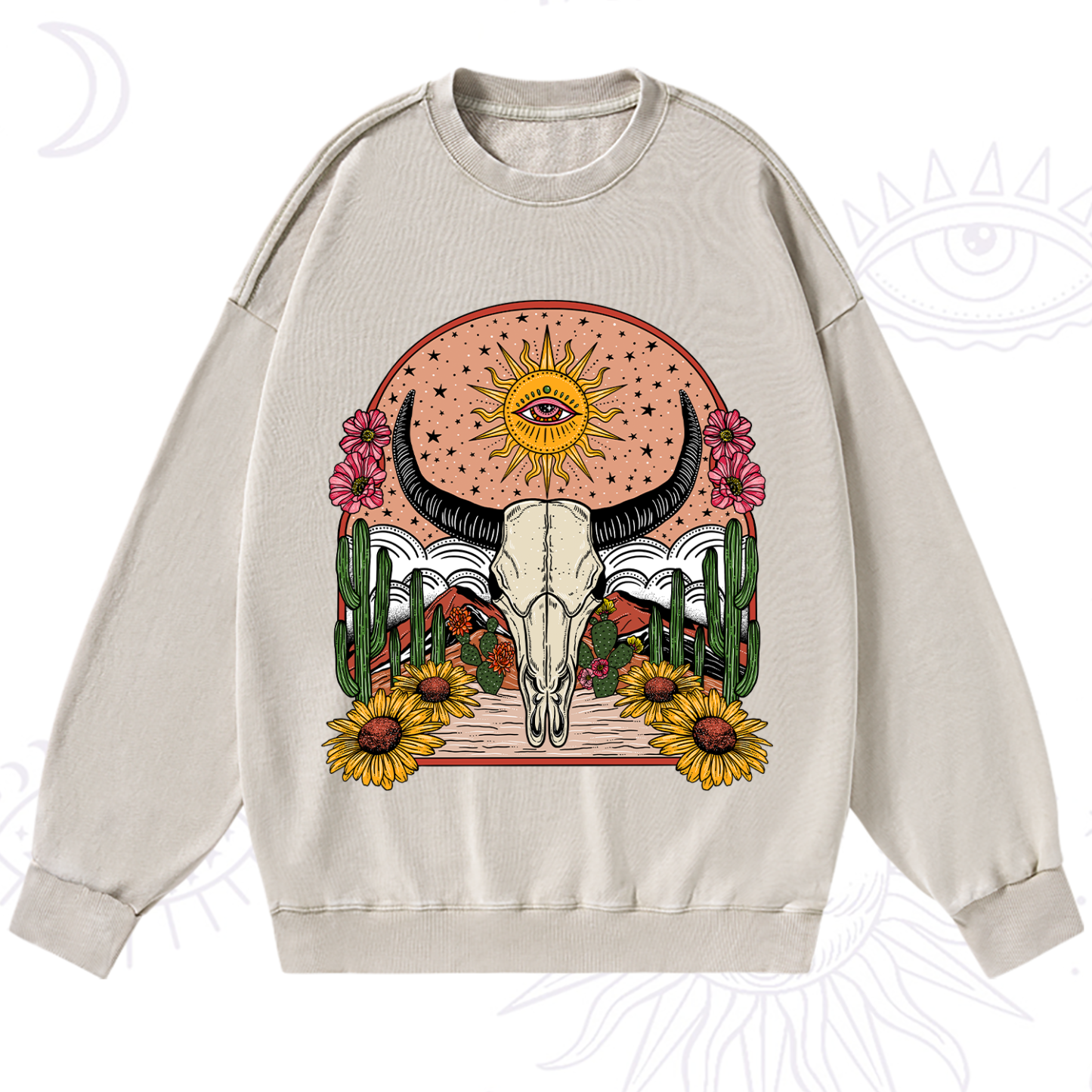 Purplehecate Desert Bloom Washed Sweatshirt