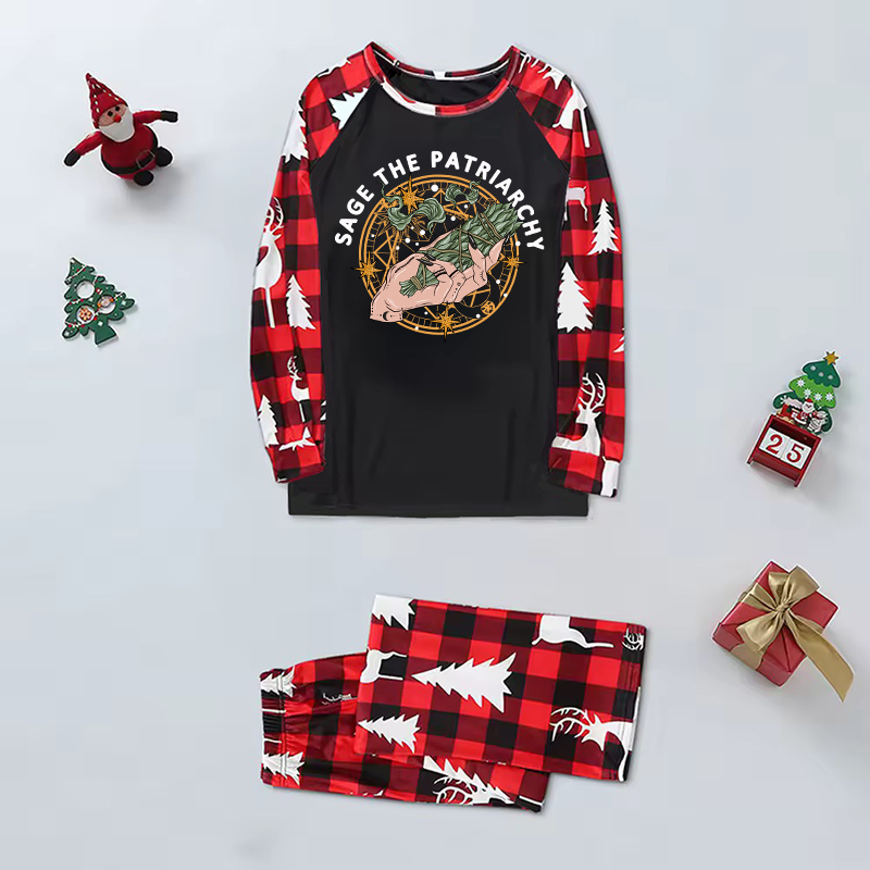 Purplehecate Sage The Patriarchy Elk Christmas Pajamas