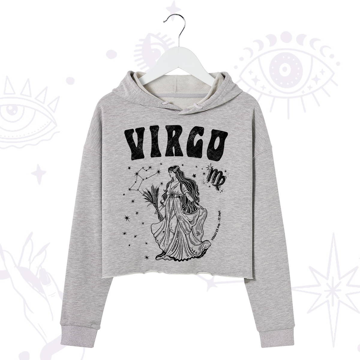Purplehecate Virgo Starshine Zodiac Crop Hoodie
