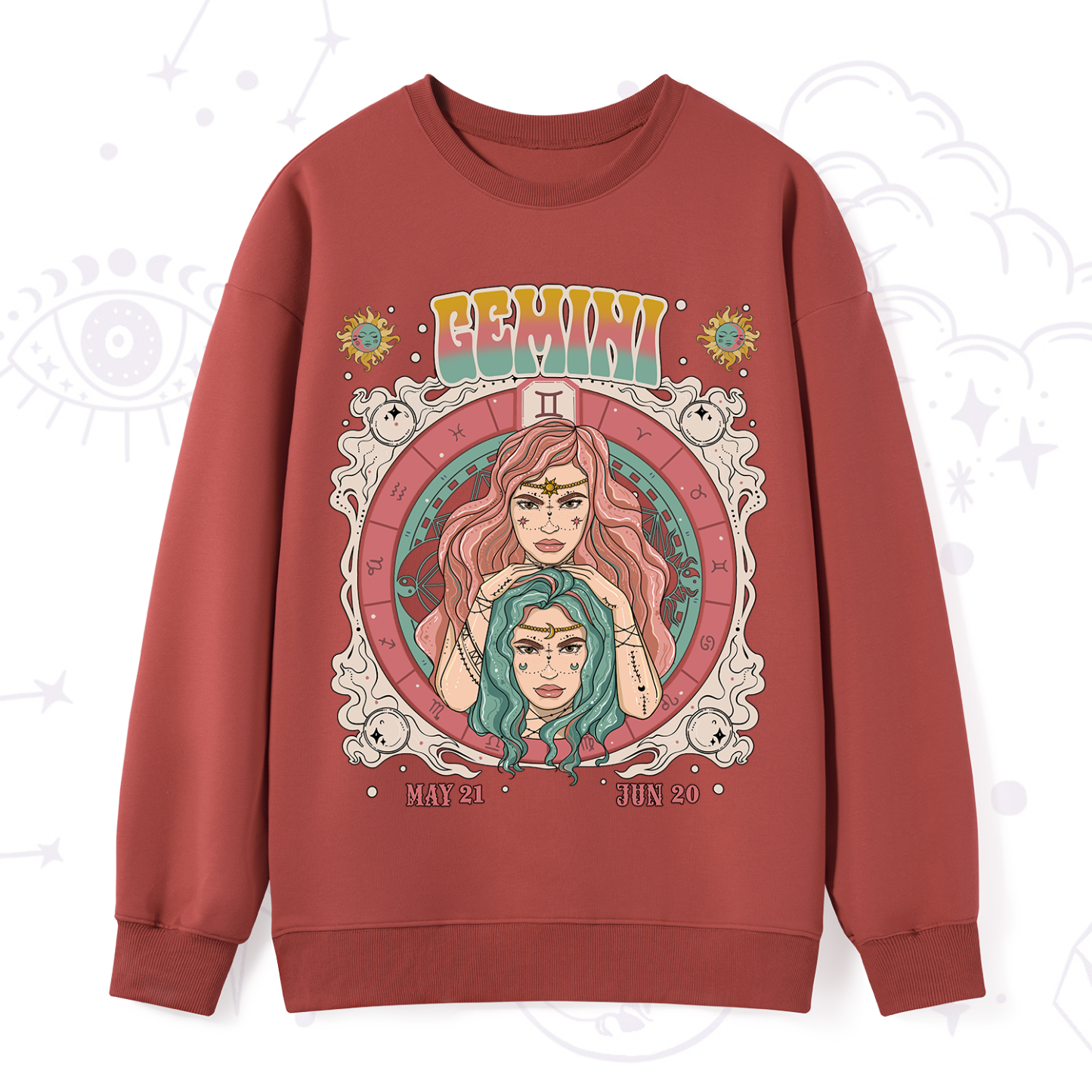 Purplehecate Gemini Cosmic Zodiac Sweatshirt