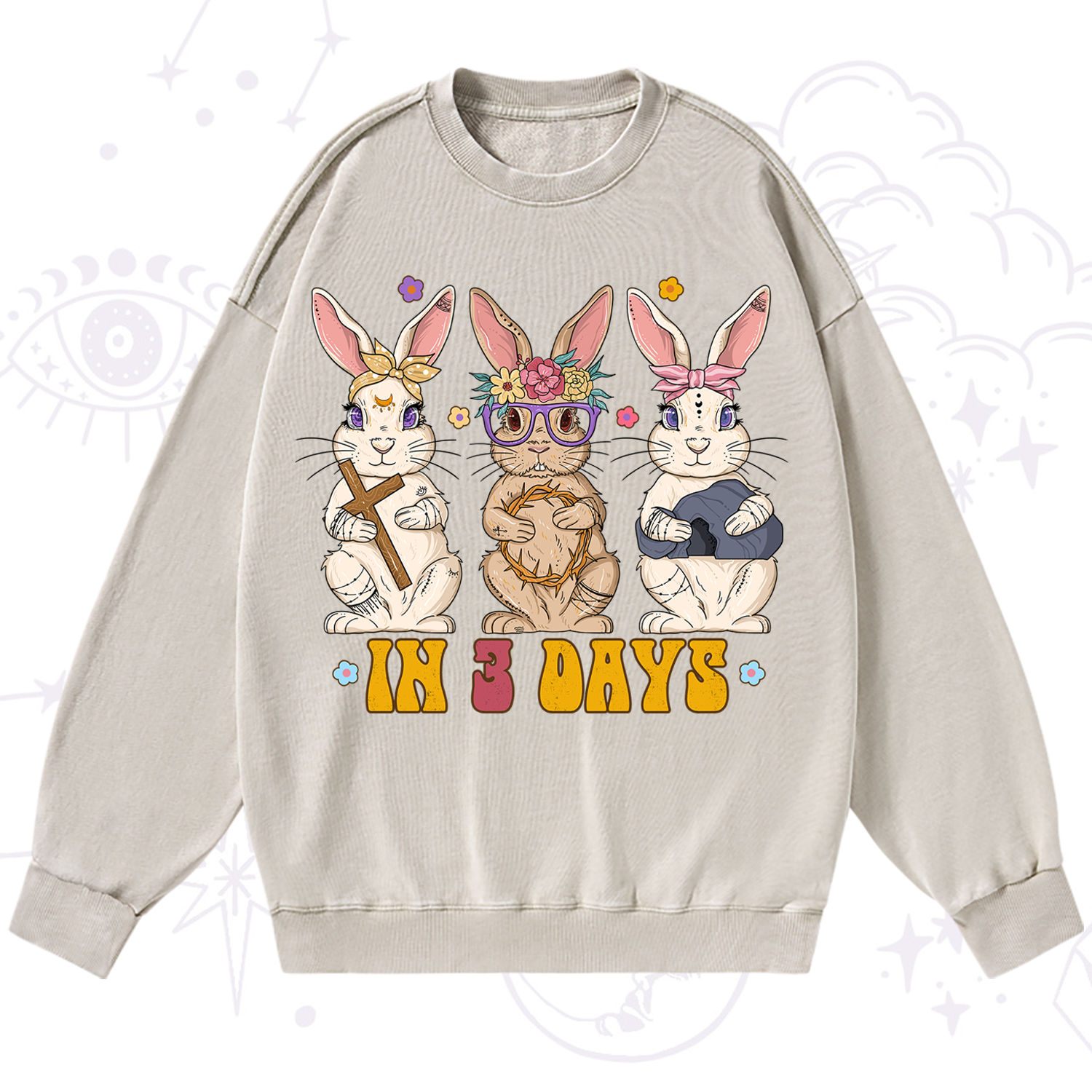 Purplehecate In 3 Days Easter Washed Sweatshirt