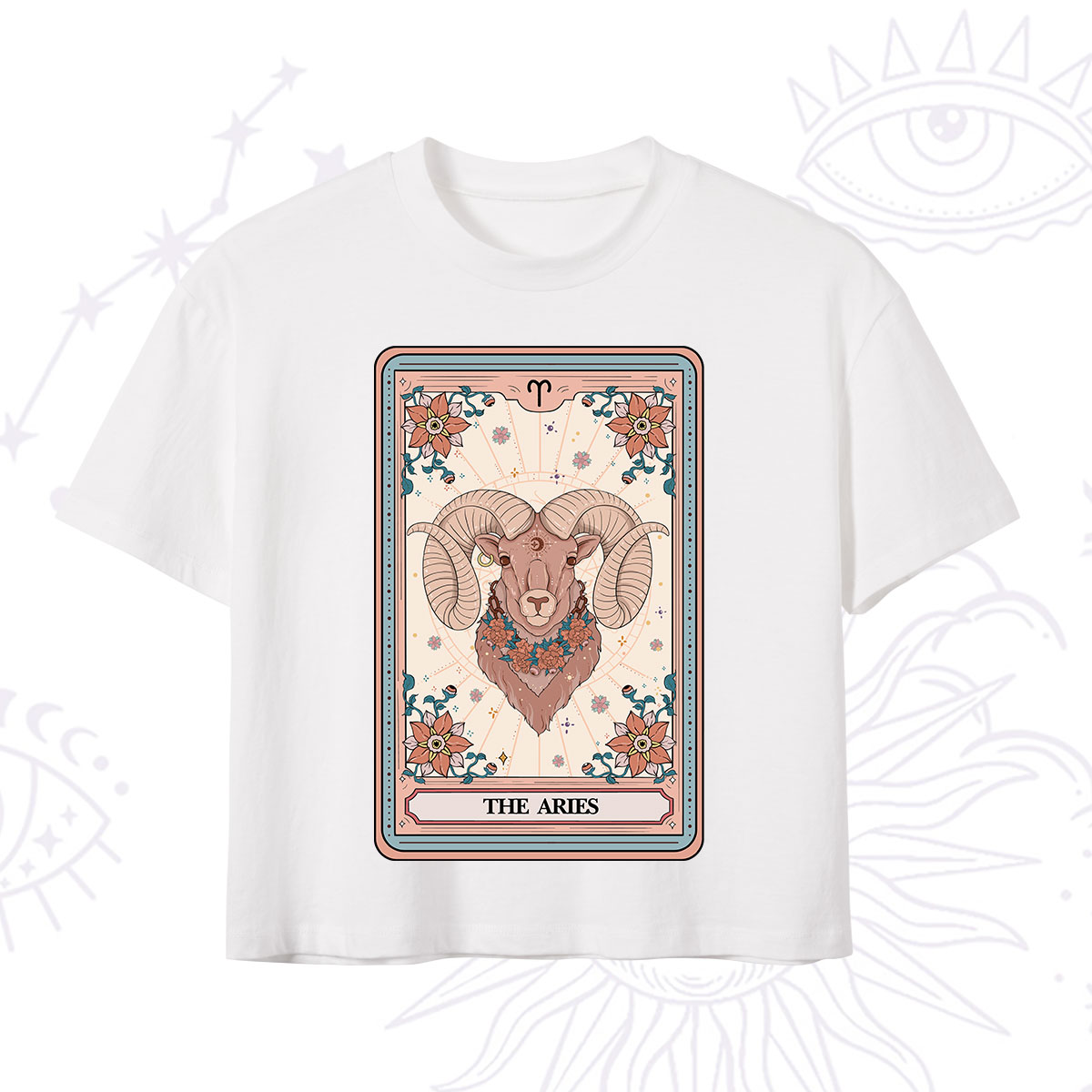 Purplehecate The Aries Tarot Card Crop T-Shirt