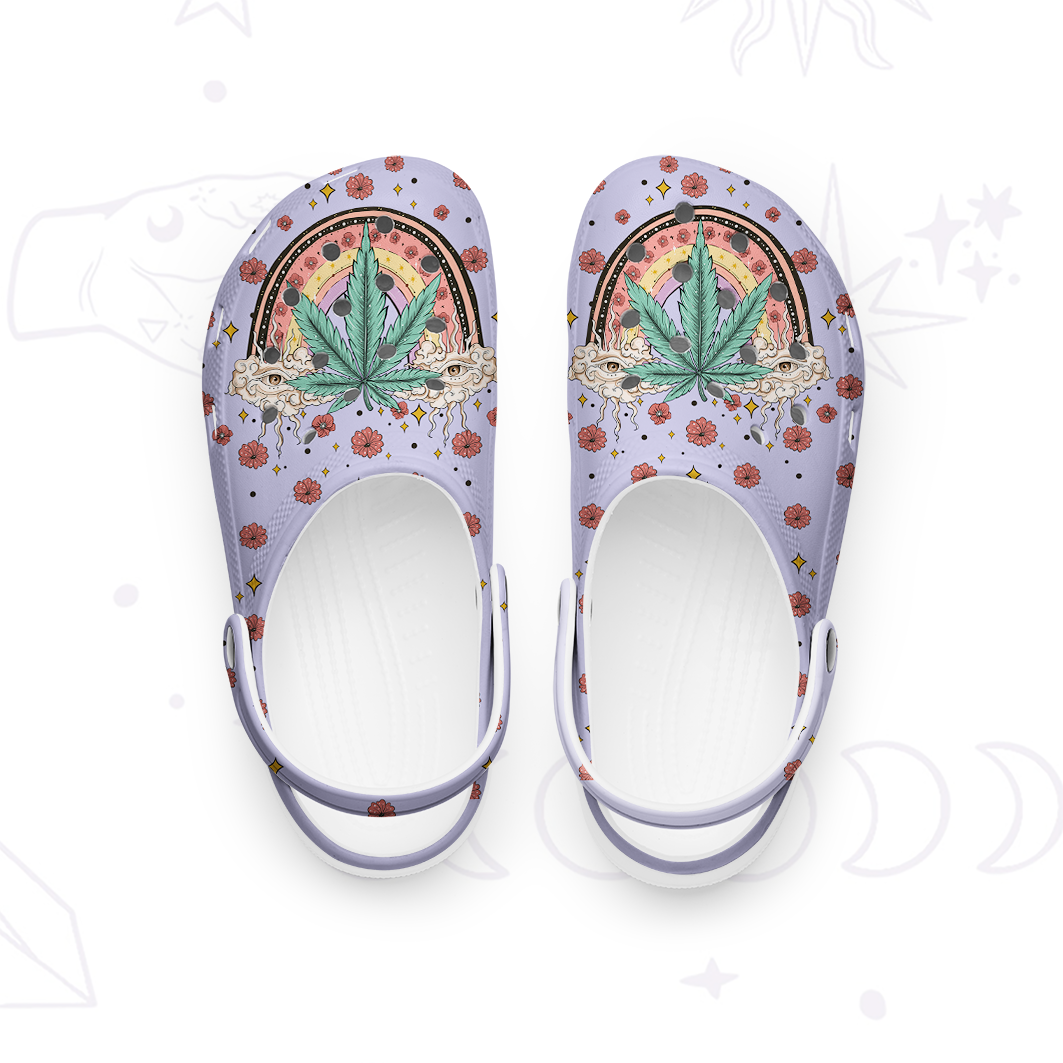 Purplehecate Drugs Not Hugs Rubber Clogs