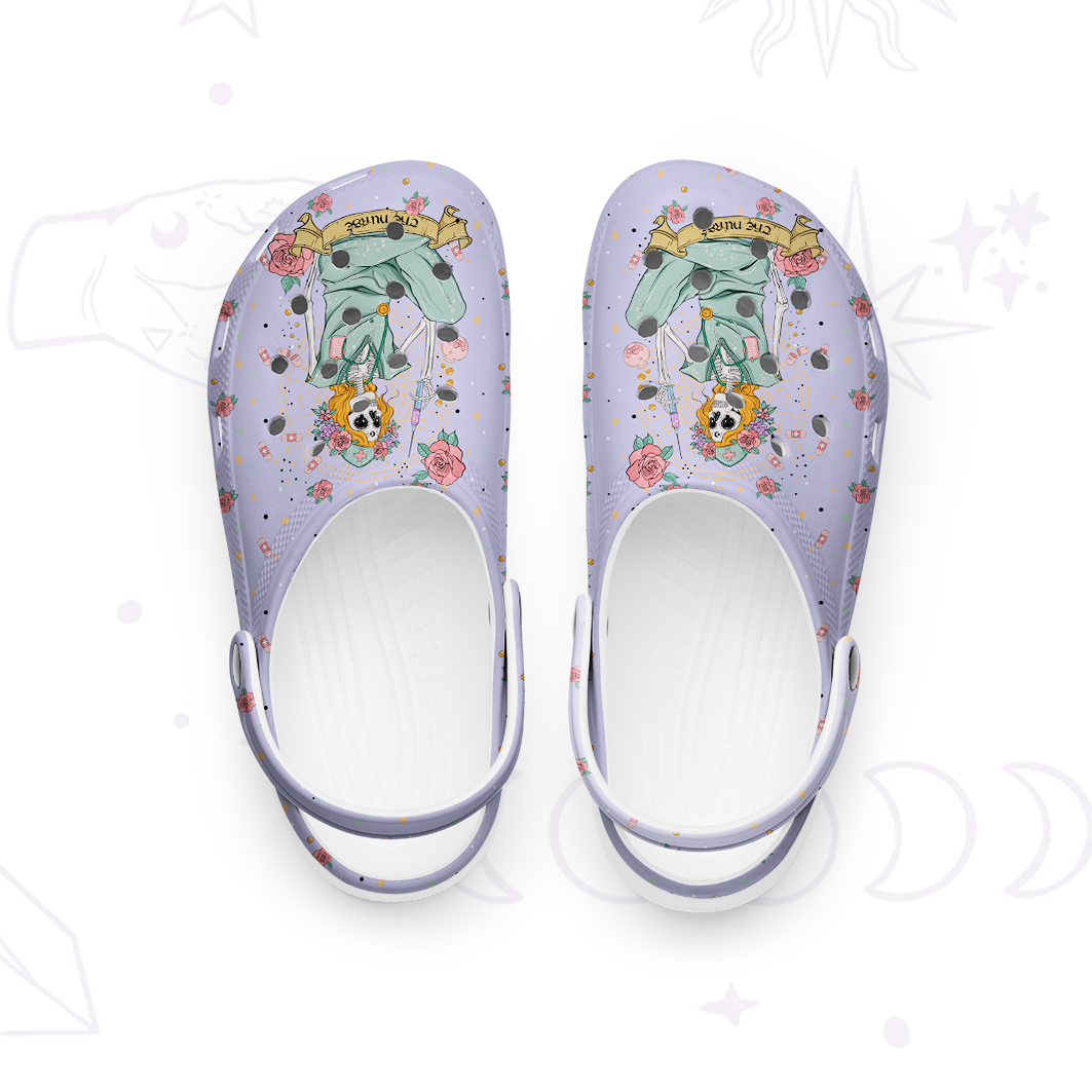 Purplehecate The Nurse Tarot Rubber Clogs