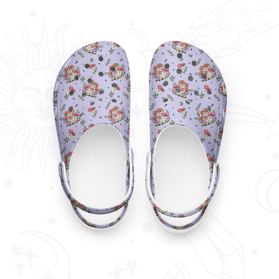 Purplehecate Fantasy Mushroom Rubber Clogs