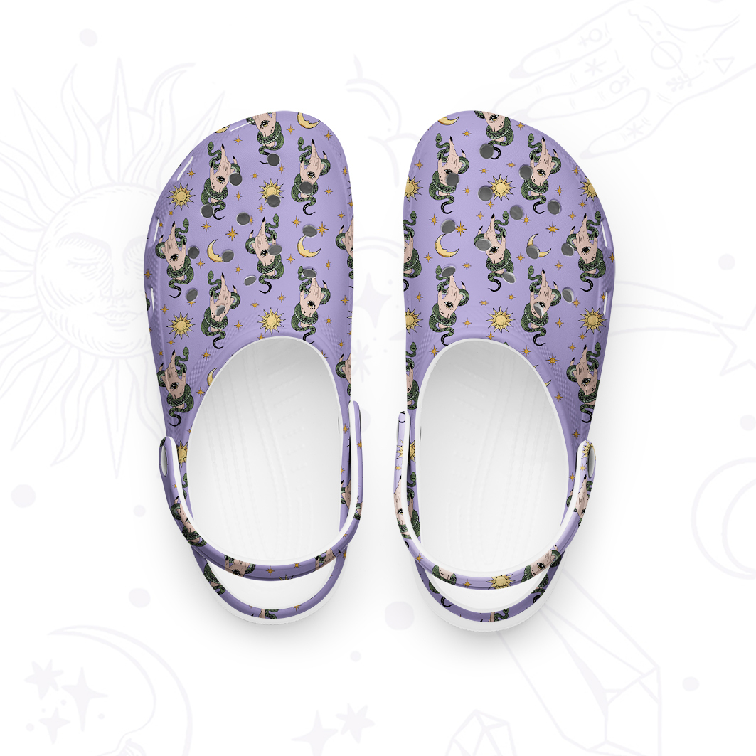 Purplehecate Reach For The Moon Rubber Clogs