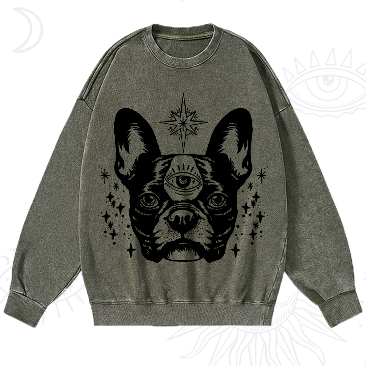 Purplehecate Like A Boss Washed Sweatshirt