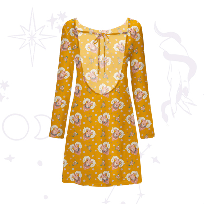 Purplehecate Aries Spirit Zodiac Beachwear Cover-Up Dress