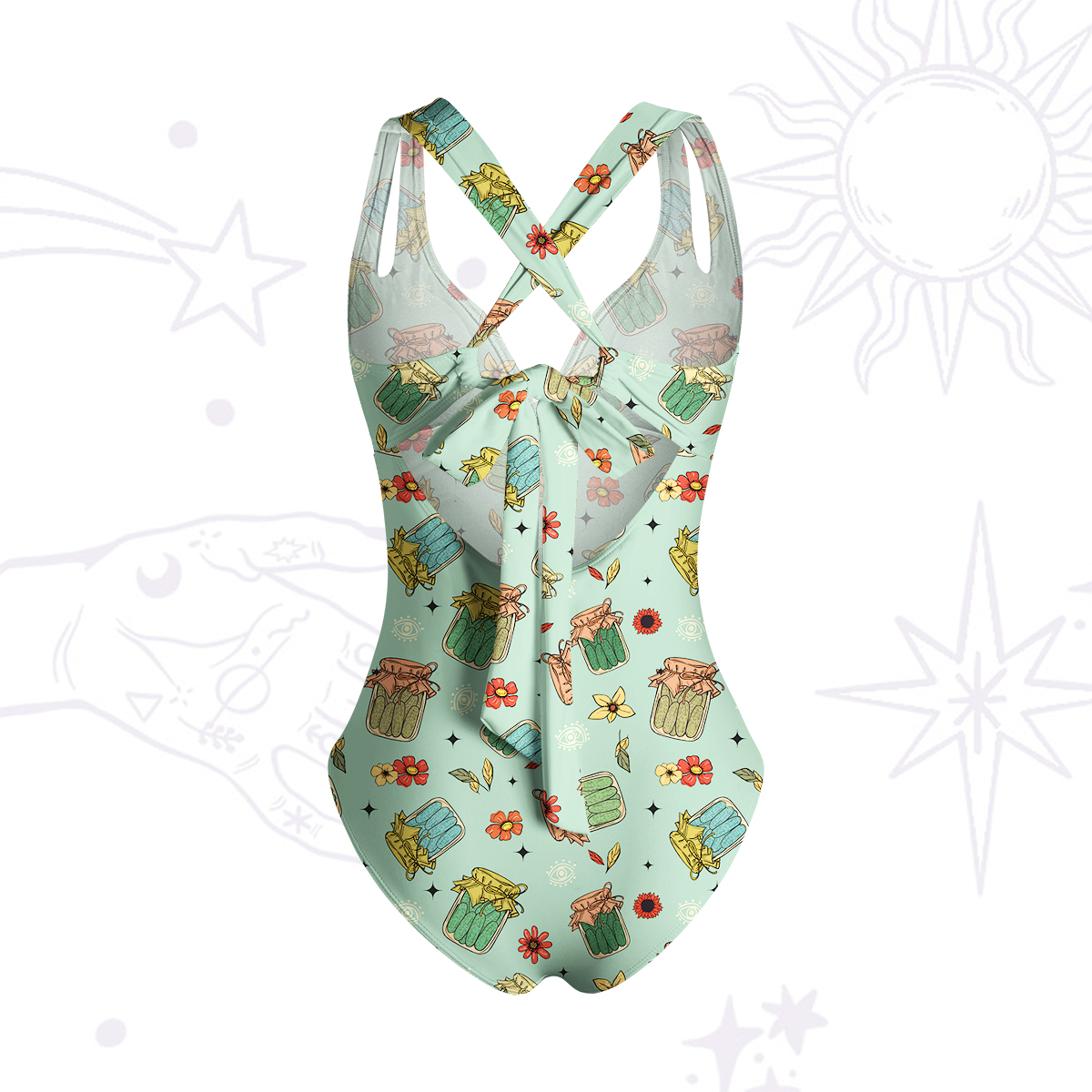 [Copy]Purplehecate Magical Cat Skeleton Mom One-Piece Swimsuit