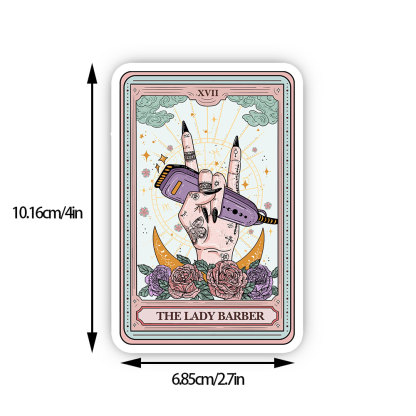 Purplehecate The Lady Barber Tarot Card Sticker