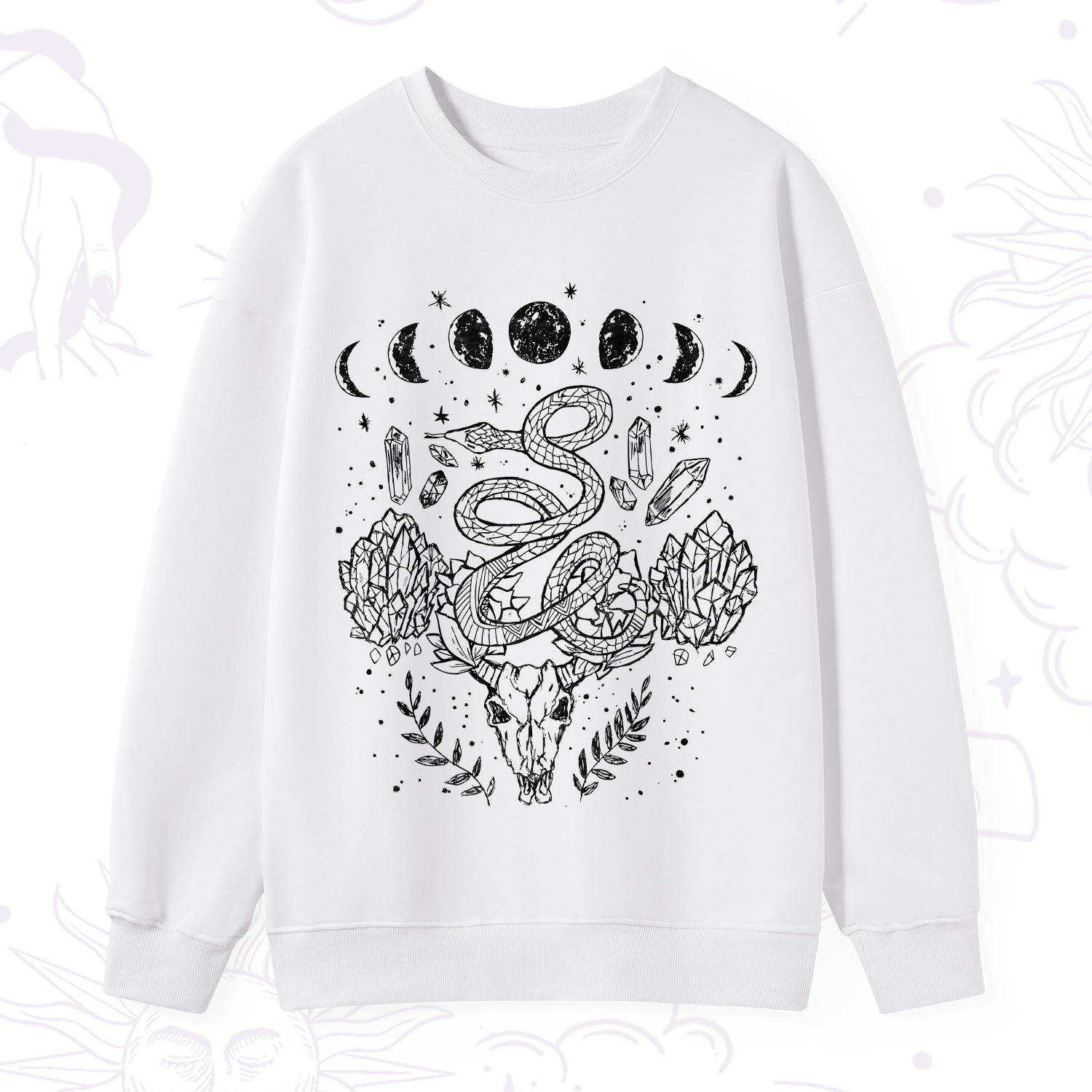 Purplehecate Crystals Witchy Sweatshirt