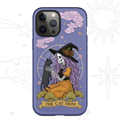 Purplehecate The Skeleton Witch Cat Mom Phone Case