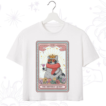 Purplehecate The Birthday Queen Tarot Crop T-Shirt