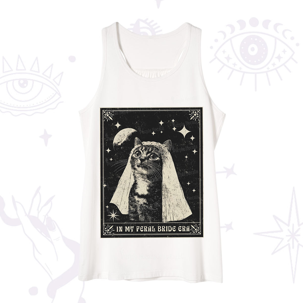 Purplehecate Cat In My Feral Bride Era Bachelorette Tank