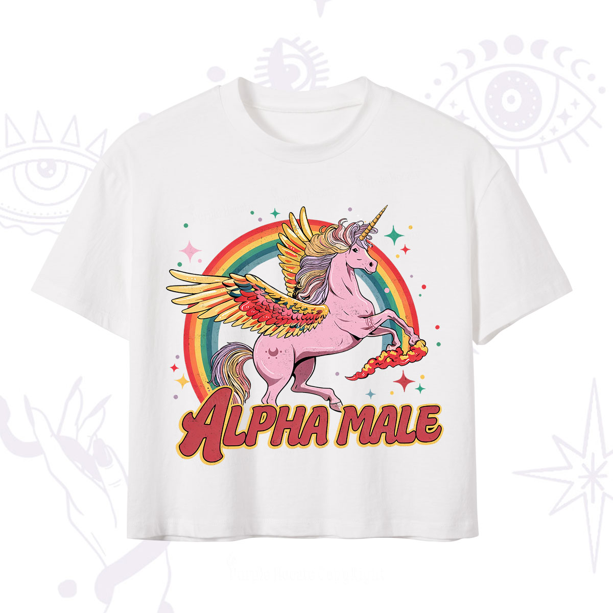 Purplehecate Alpha Male Crop T-Shirt